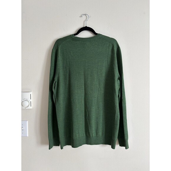 Banana Republic Mens‎ XL Pullover Sweater V Neck Green 100% Merino Wool - Picture 8 of 8